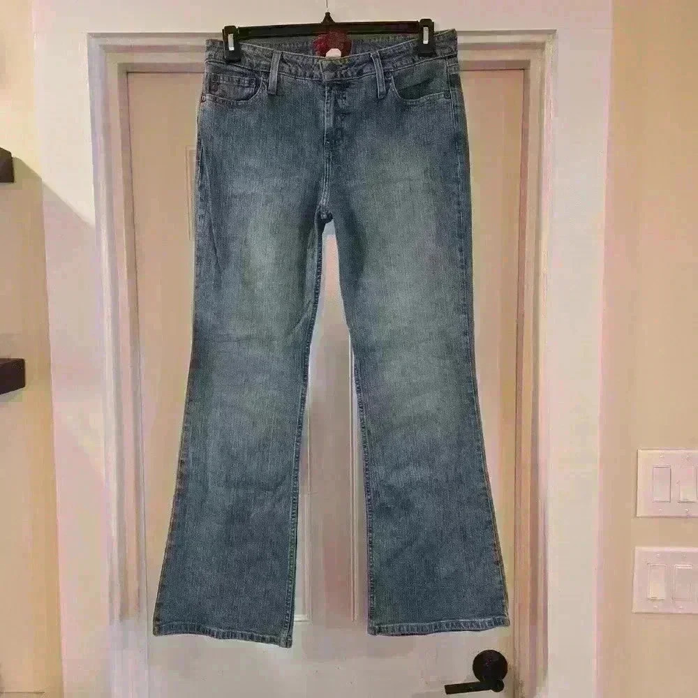 Aeropostale Y2K Flare Womens Faded Blue Wash Jeans Size 13 - Picture 2 of 11